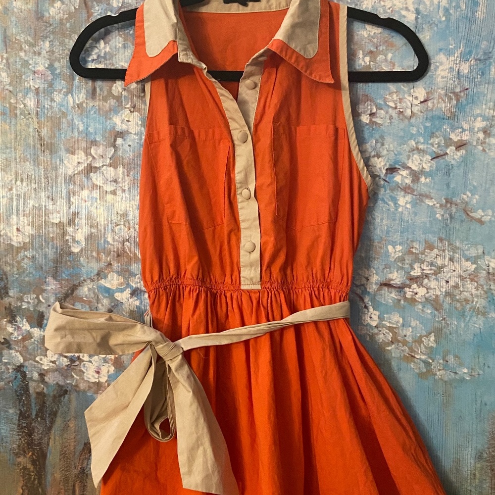 Ryu Orange Collared Dress